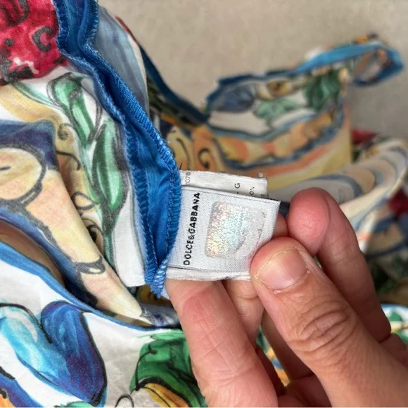 Dolce and Gabanna Toddler Majolica print designer dress Authentic Made in Italy - Picture 9 of 11